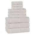 thumbnail image 2 of Superior Mile Smart Twist Cotton Medium Weight 9 Piece Towel Set, Silver, 2 of 10