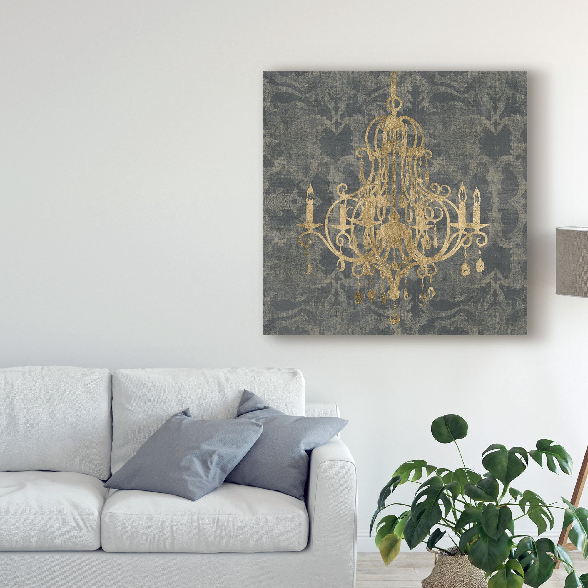 Trademark Fine Art 'Gilt Chandelier IV' Canvas Art by Jennifer Goldberger
