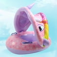 thumbnail image 1 of Aro salvavidas de PVC resistente al desgaste suave con parasol Conveniente para las vacaciones de verano Hugtrwg  Para estrenar, 1 of 6
