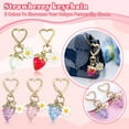 thumbnail image 3 of 2Pcs Strawberry Keychain Charm Cute Bag Charms Flower Daisy Pearl Bow Keychain Strawberry gift for Women, 3 of 6