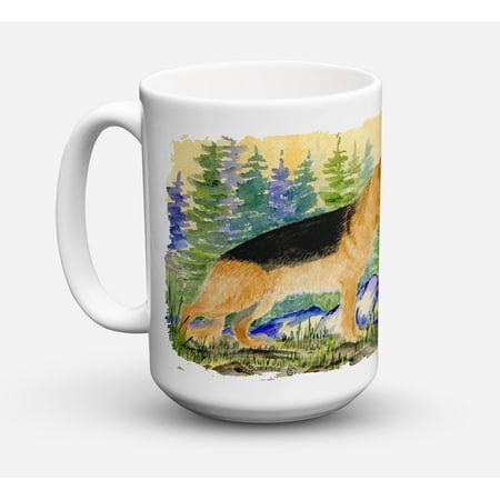 German Shepherd Dishwasher Safe Microwavable Ceramic Coffee Mug 15 ounce SS8129CM15