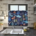 thumbnail image 6 of Coolnut Sea Animals Kitchen Curtains 36 Inch Length Blackout Thermal Insulating Tier Curtains with Rod Pockets Short Curtains Home for Living Room/Bedroom Home Decor, 6 of 7