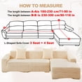 thumbnail image 2 of Eurhowing L-Shaped Sectional Sofa Cover 2-Piece Set, Stretch Jacquard Couch Slipcover with Pillow Covers, Non-Slip Sofa Protector for Living Room, 3+4-Seater, Beige, 2 of 10