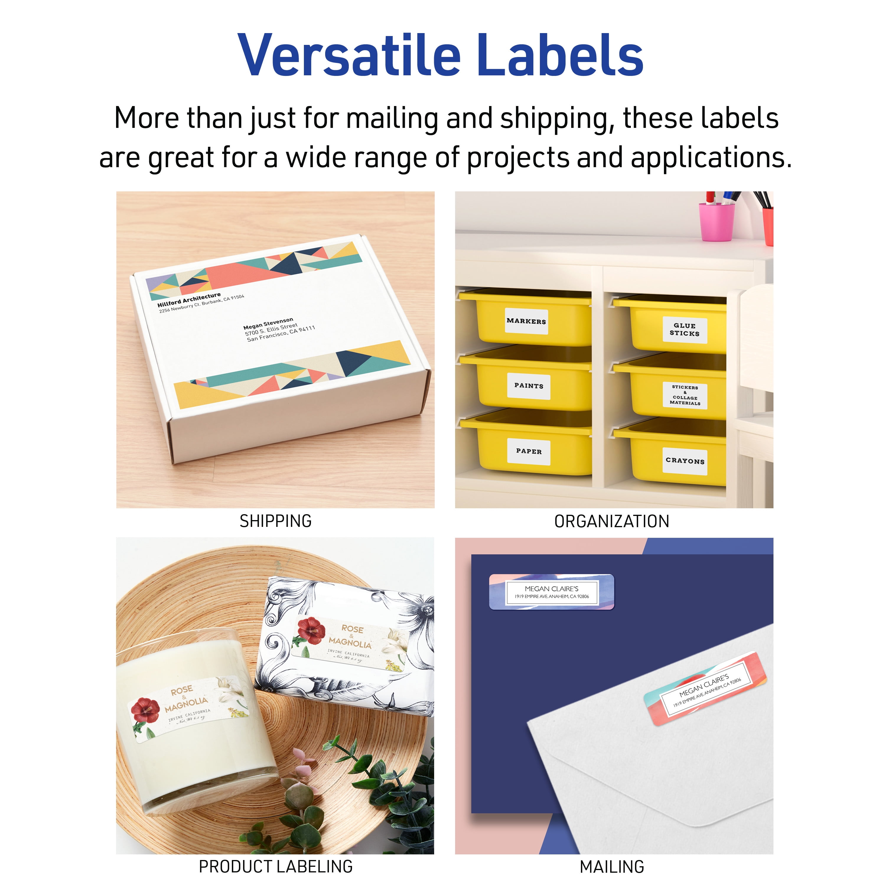 Avery Shipping Labels, 2" x 4", Laser Printers, 5,000ct (95910)