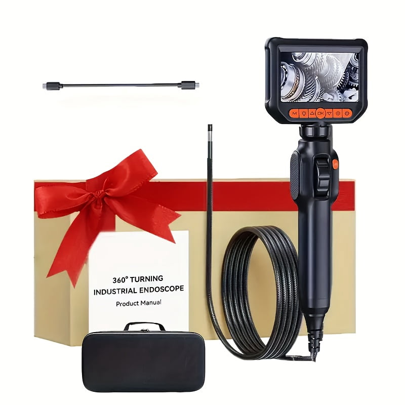 Endoscope Camera with Light, 1920 HD Industrial Endoscope Inspection Camera with Light, 4.3" Video Inspection Endoscope for Automotive Aircraft Mechanics Tools & Gifts for Men