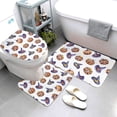 thumbnail image 3 of Bathroom Rugs Sets 3 Piece - halloween pumpkins hat print Absorbent Non Slip Bath Mats, U-Shape Toilet Lid Cover, Contour Mat, Soft Washable Shower Mats Bath Rug Mat for Bathroom Tub Toilet, 3 of 7