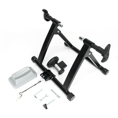 Fixed Non-linear Control Magnetic Reluctance Bike Trainer with Front Wheel Riser Block and Quick