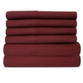 thumbnail image 2 of Luxury Home Super-Soft 1600 Series Double-Brushed 3 Pcs Bed Sheets Set (Twin, Burgundy), 2 of 3