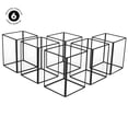 thumbnail image 3 of Koyal Wholesale Black Geometric Hurricane Candle Holder Set of 6 for Table, Home, Patio, 3 of 6