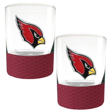 Arizona Cardinals 2-Pack 14oz. Rocks Glass Set with Silcone Grip