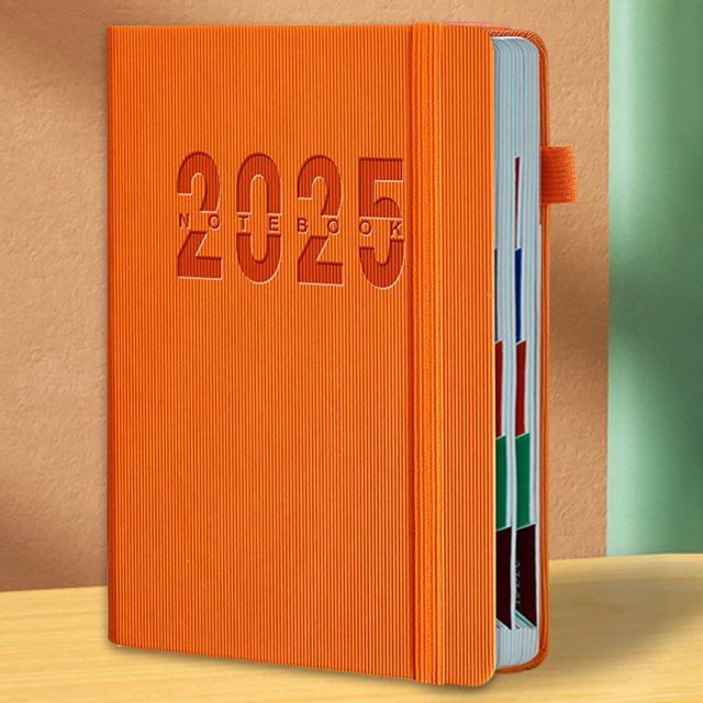 Ganfancp 2025 Planificador Semanal Cuaderno Tapa Dura 2025 Calendario Planificador con Ficha Mensual 80Gsm Papel Grueso Planificador Diario Plan de Oficina 365 Dias Ofertas Flash Liquidación 1X Cuade