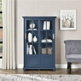 thumbnail image 2 of Aaron Lane Bookcase with Sliding Glass Doors, Blue, 2 of 9