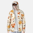 thumbnail image 6 of Rocae Flower Fox Print Breathable Sun Protection Hoodie Quick-Dry Lightweight Long Sleeve Hoodie Unisex Running Sports Shirt 3X-Large, 6 of 9