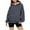 Black-womens hoodies trendy, variant on Dazajoo Polka Dot Hoodie Women Oversized Long Sleeve Sweatshirts with Pocket Lightweight Workout Athletic Hooded Pullover,Black,L