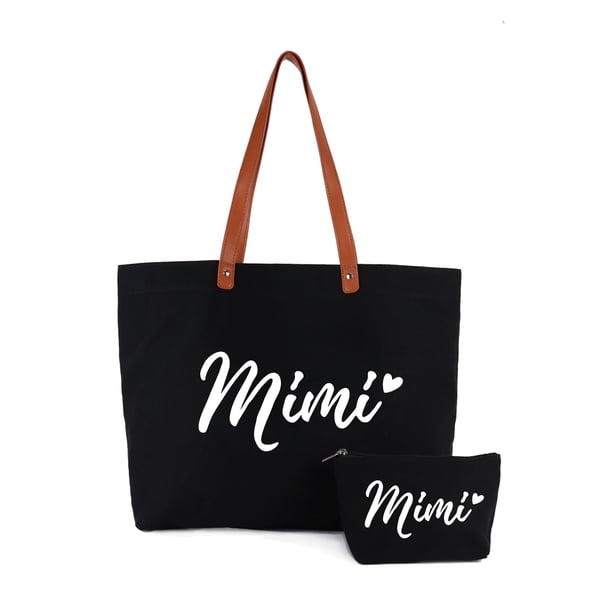 Bolsa Lamyba Mimi para abuela con bolsa de maquillaje, negra