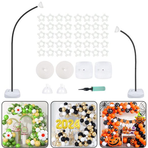 Kit de arco con forma de globo OurWarm de 2,85 m y 1,8 m con base para una fiesta de bodas