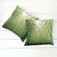 thumbnail image 6 of Ambesonne Green Throw Pillow Cover 2 Pack, Exotic Trees in Forest Theme, 24", Green, 6 of 7