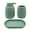Green, variant on Mainstays Rubberized Plastic Ribbed 4-Piece Bath Accessories Set, Black