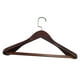 thumbnail image 1 of Percha de madera con hombros anchos | Madera maciza | Antideslizante | 40x5,5x24cm | Organizador de abrigos de alta resistencia | Diseño vintage | Para chaquetas y ropa | Paquete individual, 1 of 1