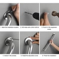 thumbnail image 4 of Bathroom Grab Bar, 304 Stainless Steel Bathroom  Rail Metallic Color Rounded Handle  For Bedroom Bedside For  Metal Handrail, 4 of 8