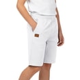 thumbnail image 3 of Liyamei Boys Athletic Shorts with Stretch for Summer Running Sports Size 5-16,White, 3 of 7