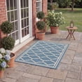 thumbnail image 4 of Safavieh Courtyard Amy Geometric Indoor/Outdoor Area Rug, Blue/Beige, 2' x 3'7", 4 of 11