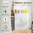 thumbnail image 4 of Metal Storage Cabinets with Lock, Small Locker Organizer Steel Cabinets, Adjustable Layers Shelves 2 Doors for Home, Office, Warehouse,Garage,Industrial,Employee Lockers (White-36), 4 of 20