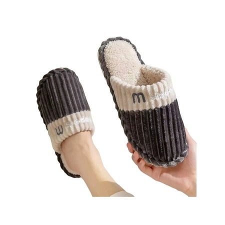 

Rotosw Unisex Women Men Winter Warm Slipper Slip On Backless Casual Indoor House Comfort Shoes