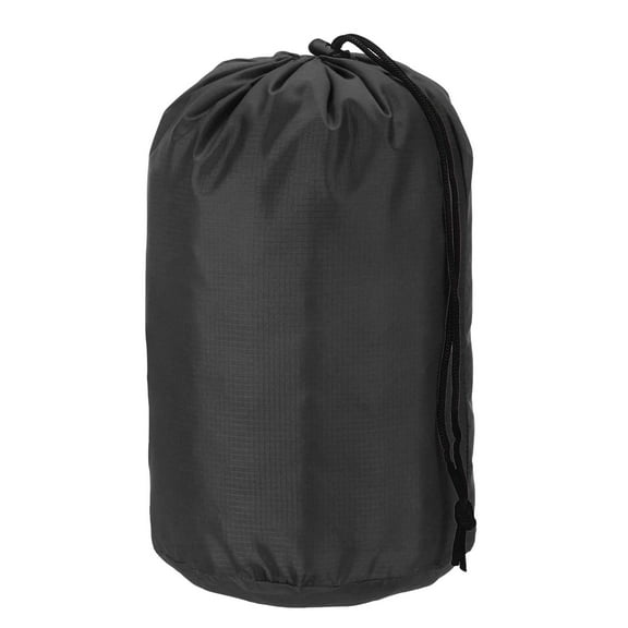 Uxcell Stuff Sack, Nylon Waterproof Storage Sacks Portable Drawstring Dry Stuff Bag Gear Organization with Toggle, 7x13Inch Fit for Backpacking Camping Traveling Hiking(Black)