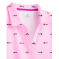 thumbnail image 5 of SCALES Trippy Fish Womens Short Sleeve Polo Navy, Large, 5 of 6