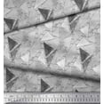 thumbnail image 3 of Soimoi Gray Cotton Voile Fabric Facets Triangle Geometric Print Fabric by the Yard 42 Inch Wide, 3 of 3