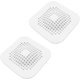 thumbnail image 1 of 2 piezas de filtro de pelo para bañera, filtro de silicona para fregadero, filtro para ducha, filtro para fregadero de cocina con ventosa, para fregadero de cocina, baño (blanco), 1 of 5