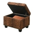 thumbnail image 4 of Pemberly Row Modern Storage Ottoman in Leopard Multi-Color Fabric, 4 of 8