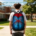 thumbnail image 4 of Hero Web Pattern Backpack Large Capacity Storage Schoolbag with Adjustable Straps for Students Back to School Holiday Gift D, 4 of 5