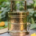 thumbnail image 5 of Ambi Masterpiece Pure Brass Two Tier Tiffin Box with Shiny Hammered Finish, 5 of 5