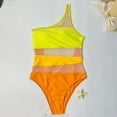 thumbnail image 4 of DHFJKG One Piece Swimsuit Women Sexy Mesh Sheer One Shoulder Bathing Suit Sexy See Through High Cut Versatile Beachwear, 4 of 4