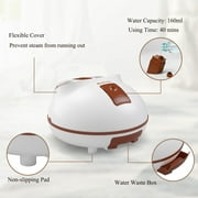 Costway Steam Foot Spa Bath Massager Foot Sauna Care w/Heating Timer Electric Rollers  Gray