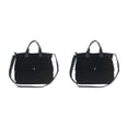 thumbnail image 2 of Minnieouse Bolsa de mensajero práctica y práctica de amplia aplicación para el bolso de hombro de lona diario bolso de lona negro negro 2Conjunto, 2 of 6
