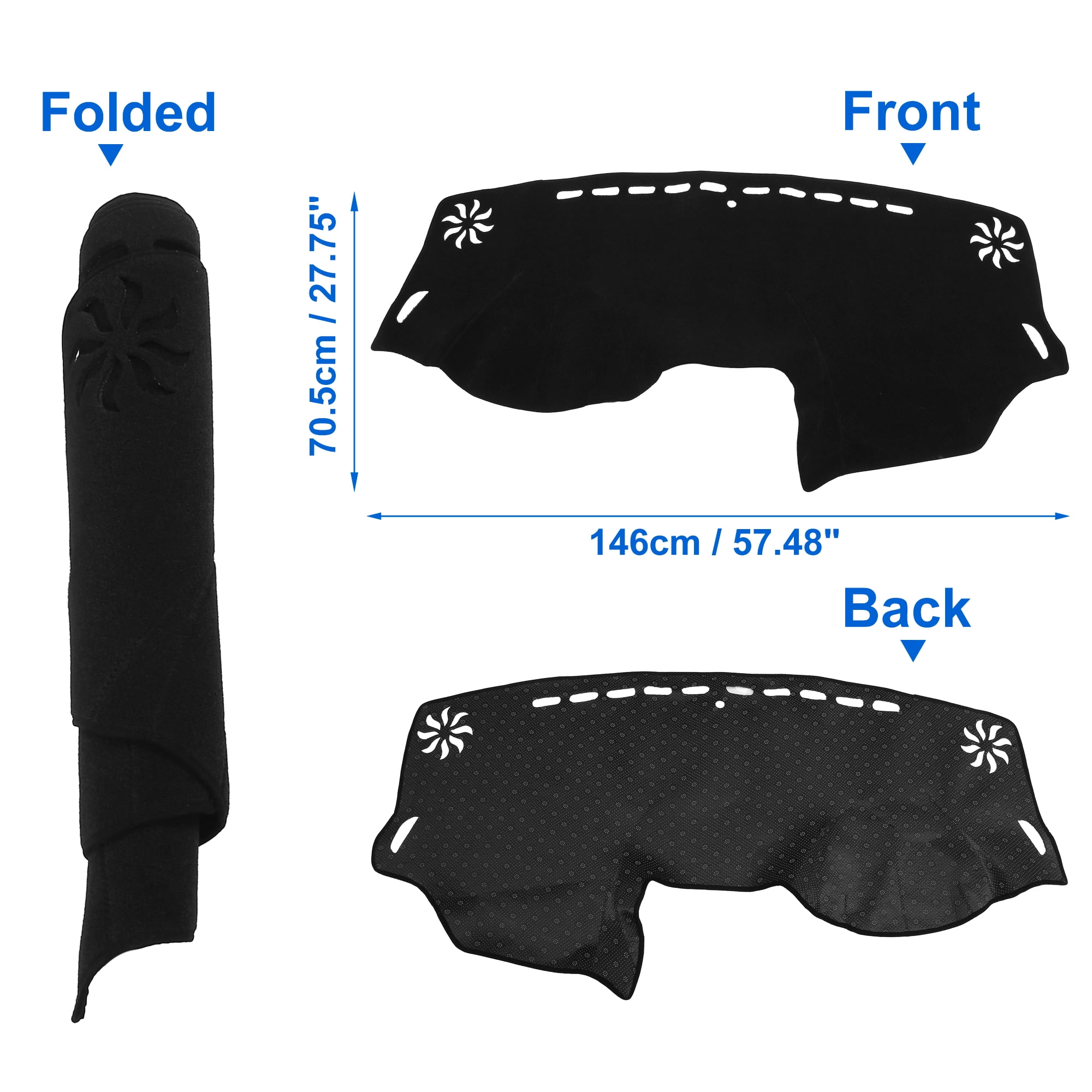 Unique Bargains Dashboard Covers for Dodge Journey 2011-2020 Dash Cover Mat Non-Slip Pad Protector Carpet Black