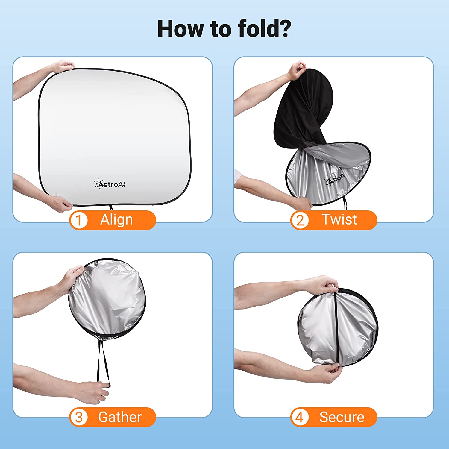 AstroAI Car Windshield Sunshade Foldable 2-Pack photo 7