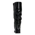 thumbnail image 3 of STYLE & COMPANY Womens Black Goring Ruched Cushioned Kelimae Round Toe Block Heel Zip-Up Riding Boot 6 M WC, 3 of 4