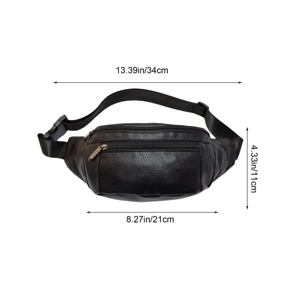 Rkxzt Pu Waist Bag,Waterproof Fanny Pack for Men and Women Large Capacity Crossbody Bag PU Material 14.57x8.27x4.33in,Storage Organization