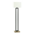 thumbnail image 2 of Better Homes & Gardens 61"H Metal Windowpane Floor Lamp, Black Finish with Faux Wood Base, 2 of 9