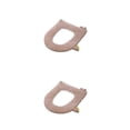 thumbnail image 4 of Toystoory Asiento de inodoro de tamaño compacto, accesorios para el hogar, calentador de invierno, transpirable, lavable, instalación Beige 2piezas, 4 of 6