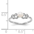 thumbnail image 5 of 14K White Gold 4mm FW Cultured Pearl Ring Size 6, 5 of 7