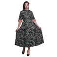 thumbnail image 1 of Bimba Robe Chemise à Imprimé Floral pour Femmes, Boutonnée, Coupe Trapèze, Cocktail, Fête - Moyen, 1 of 5