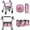 Cardinal Cherry Blossom, variant on FOR U DESIGNS Cardinal Cherry Blossom Print Rollator Walker Accessories Set, Replacement Rollator Walker Seat and Backrest Cover, Large Capacity Under-Seat Storage Bag