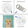 thumbnail image 4 of Green Dog Shower Curtain, Waterproof Shower Curtains for Bathroom, Funny Animals Modern Art Washable Fabric Bathtub Curtain Set Bath Decor with 12 Hooks Stall 36"x72", 4 of 8