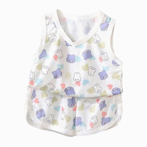 Toddler Boy Summer Outfit Kids Suit Cartoon Floral Prints T Shirt Tops Shorts Cotton Soft 2Pcs Clothes Set 6-12 Months 12-24 Months 2t 3t 4t 5t 6t 7t 8t 9t Children 11-12 Years