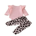 thumbnail image 2 of POINTERTECK Baby Girl‘s Pink Long Sleeve Romper+Leopard Pants+Headband Set Cqh, 2 of 6